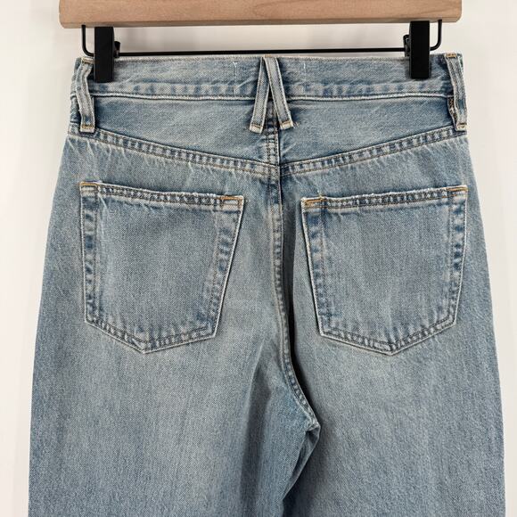 SLVRLAKE London Jeans Size 25 Salt Flats 100% Cotton High Rise Denim Straight - Picture 13 of 16